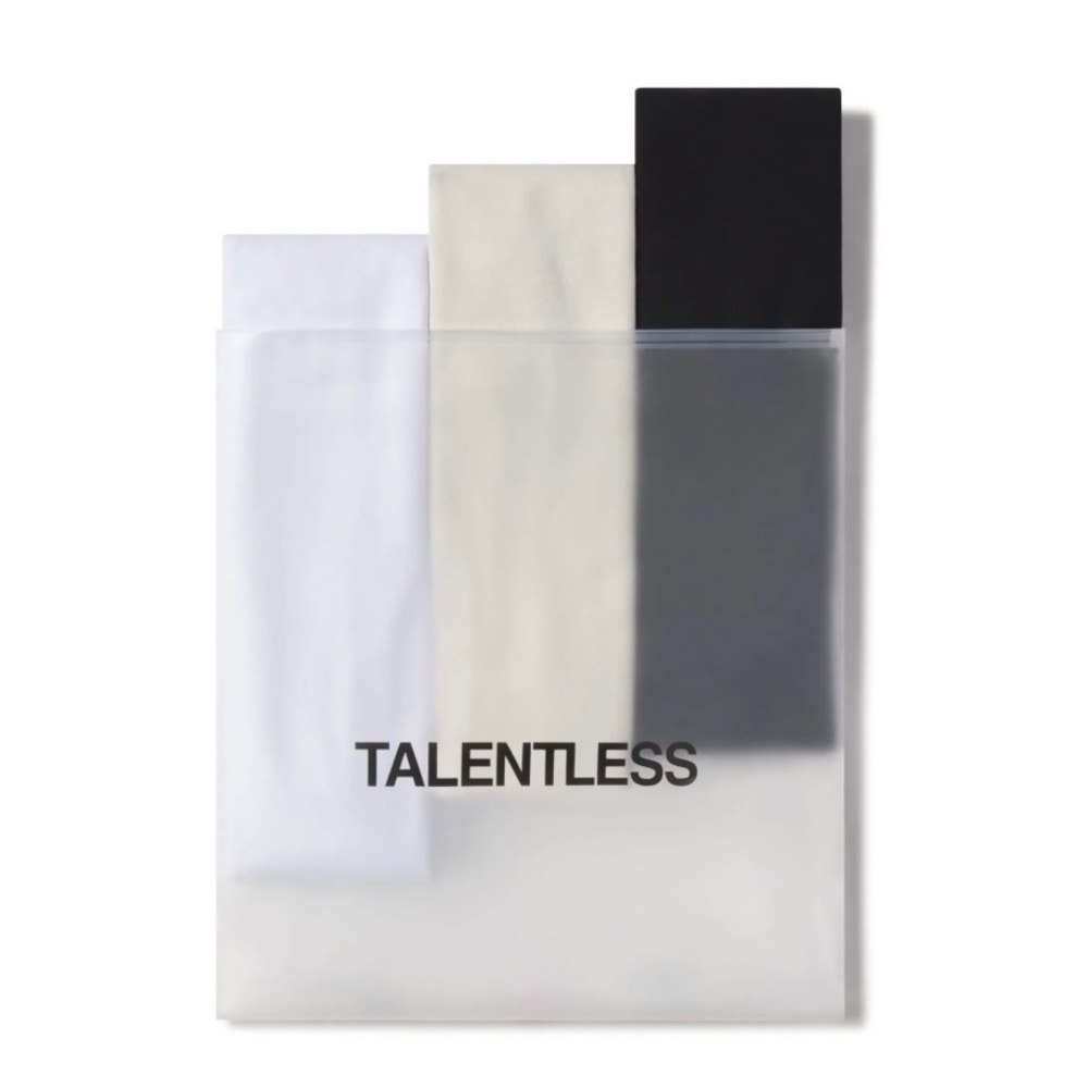 TALENTLESS Mens Premium Tee 3 Pack - white/bone/black